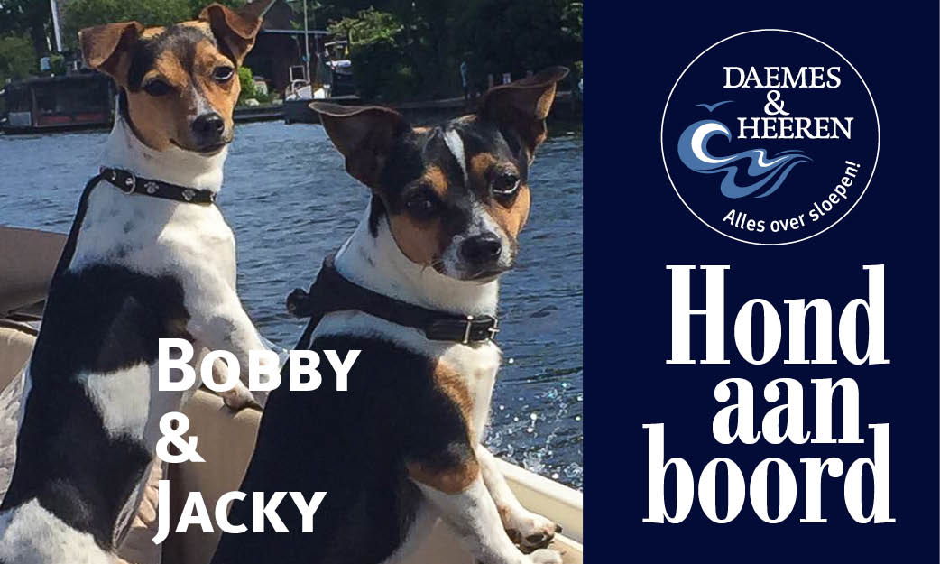 Bobby & Jacky Hond aan Boord Daemes en Heeren Sloepen Tender Cabins Sloepenpost Sloepenkaart Alles over sloepen Sloepenboekje Honden aan boord Trouwe viervoeters