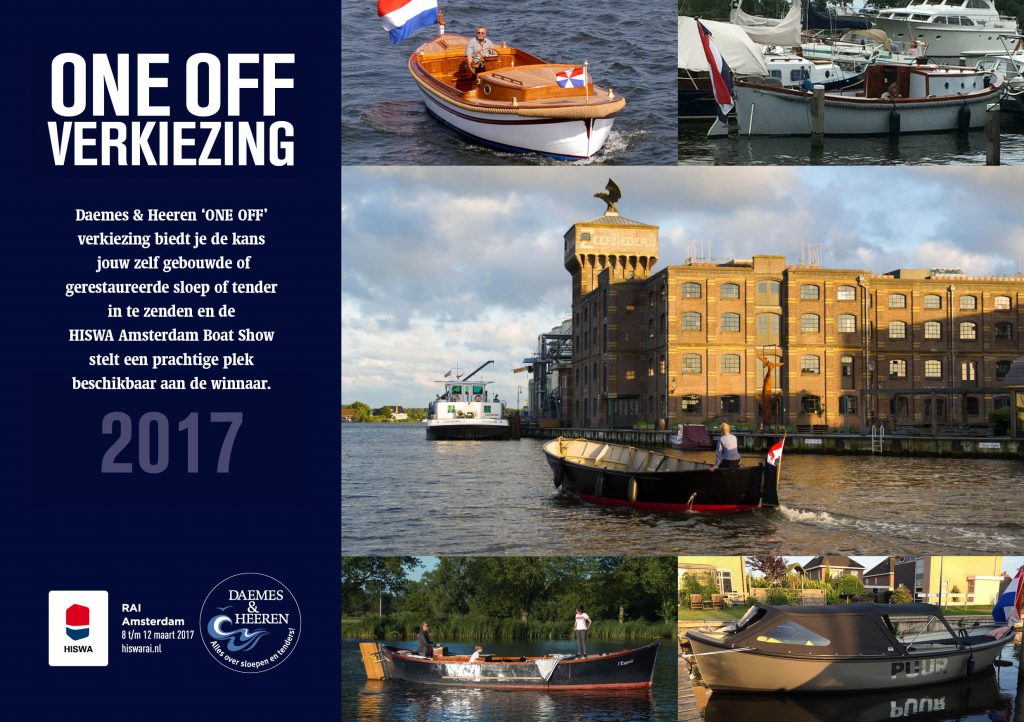 One Off Verkiezing HISWA Amsterdam Boat Show 2017 RAI Daemes en Heren Alles over sloepen en tenders Sloepenboekje